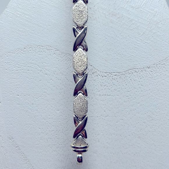 Vintage 925 Milor X Marks The Spot Bracelet in Sterling Silver - Picture 6 of 7